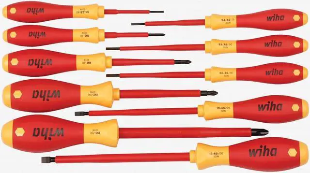 Alt view image 2 of 4 - Wiha 32093 Insulated Slotted and Phillips Screwdriver Set, 10 Pieces