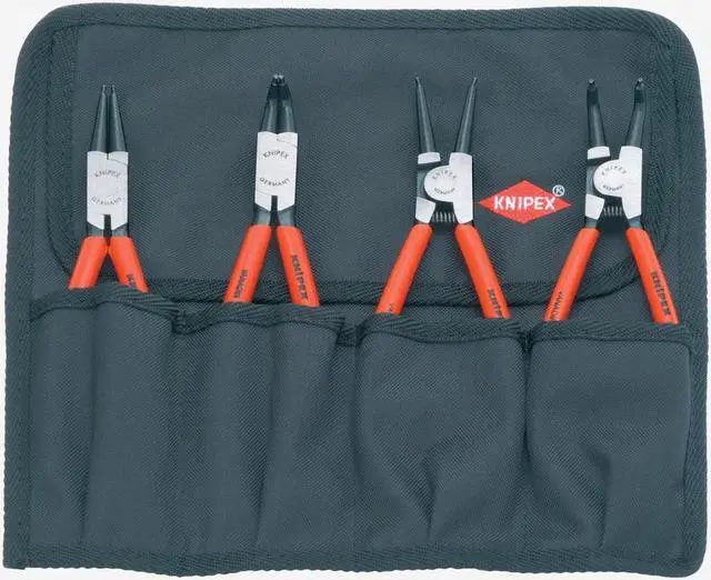 Alt view image 3 of 10 - Knipex Retaining Ring Plier Set,0,90 Deg,4 pc  00 19 56