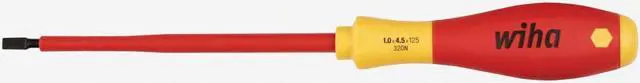 Alt view image 2 of 3 - WIHA TOOLS 32027 Insulated Screwdriver Slotted 3/16" 6 in Round