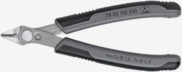 Alt view image 2 of 4 - Knipex 78-03-125-ESD 5" ESD Electronic Super Knips - MultiGrip