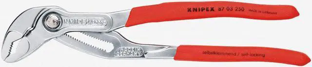 Main image of Knipex 87-03-125 5" Cobra Pliers - Chrome w/ Plastic Grip