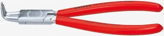 Alt view image 3 of 5 - Knipex 44-23-J11 90 Degree Angled Tip Internal Circlip Pliers 12-25 mm dia - Chrome w/ Plastic Grip