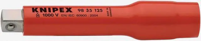 Alt view image 3 of 4 - Knipex 98-35-125 Insulated 125 mm Extension Bar 3/8" Square drive
