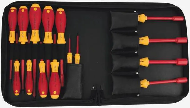 Alt view image 5 of 7 - WIHA 32190 Insulated Screwdriver/Nutdriver Set,15pc
