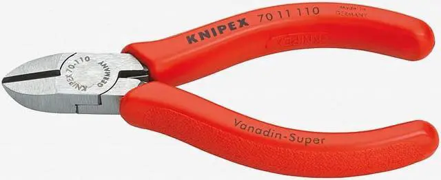 Alt view image 4 of 5 - KNIPEX 70 11 110 4 1/4 in 70 Diagonal Cutting Plier Standard Cut Narrow Nose