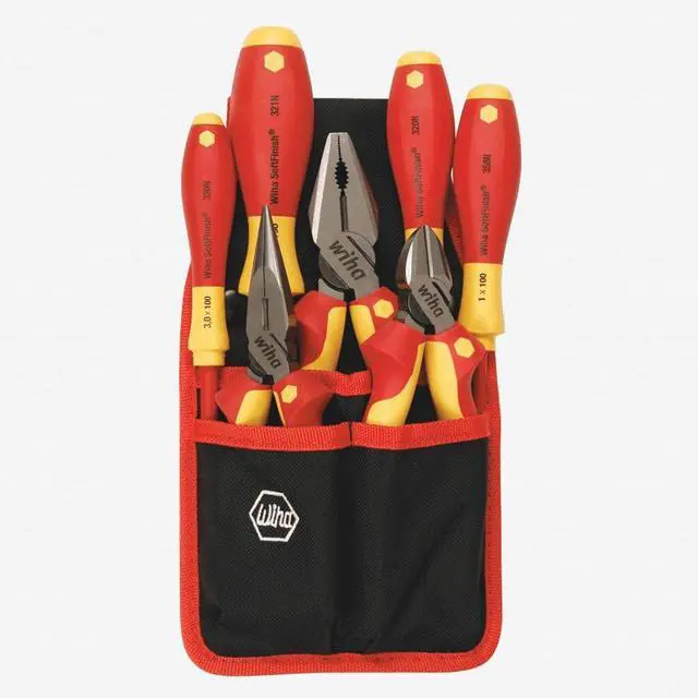 Alt view image 4 of 6 - Wiha 32985 7 Piece Insulated Industrial Pliers/Cutters/Drivers Belt Set