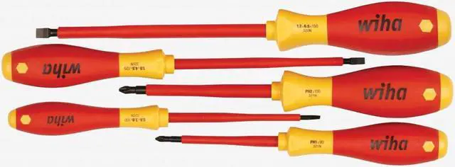Alt view image 4 of 8 - Wiha 32091 5 Piece Insulated Slotted/Phillips Screwdriver Set