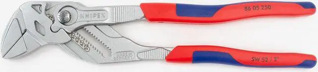 Alt view image 5 of 14 - KNIPEX 86 05 250 10 in Knipex Cobra Straight Jaw Plier Wrench Smooth,