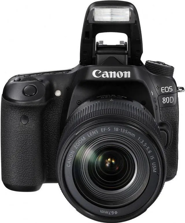 Alt view image 3 of 8 - Canon EOS 80D DSLR Camera with 18-135mm Lens (Intl Model) Deluxe Bundle
