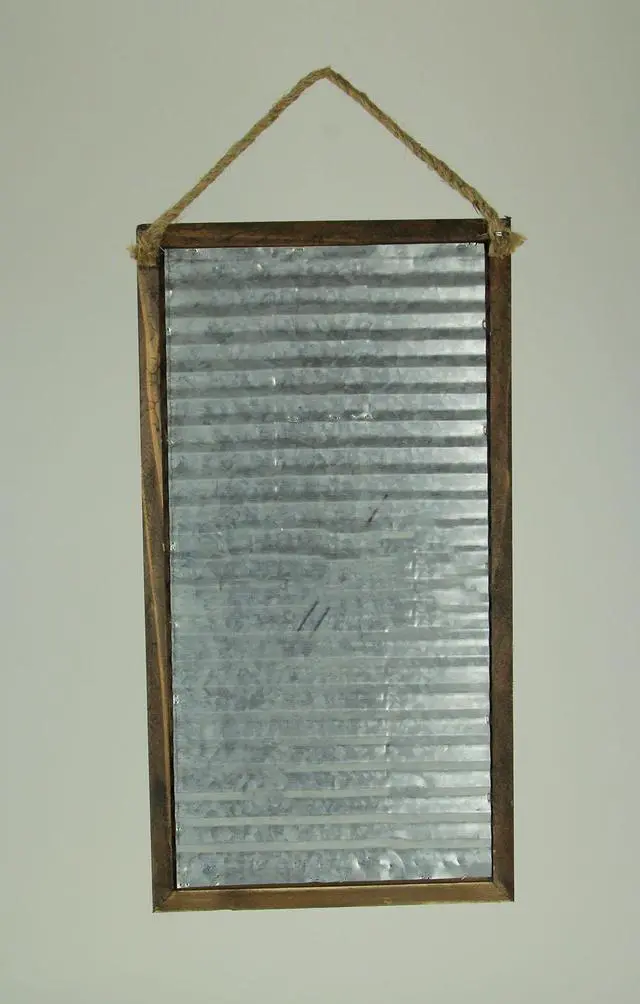 Alt view image 3 of 3 - Wood Framed Rustic Metal Seasons Greetings Wall Hanging