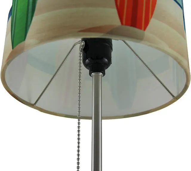 Alt view image 3 of 4 - Set of 2 Table Lamps with Surfboard Shades, 18.5 Inch