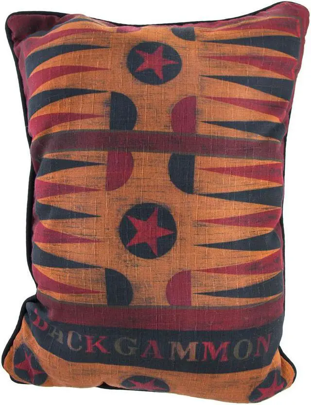 Alt view image 2 of 2 - Backgammon/Parcheesi Decorative Throw Pillow 13in.X18in.