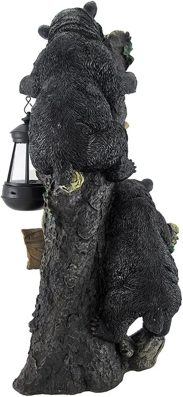 Alt view image 7 of 7 - Little Rascals Climbing Bear Cubs Solar Light Welcome Statue