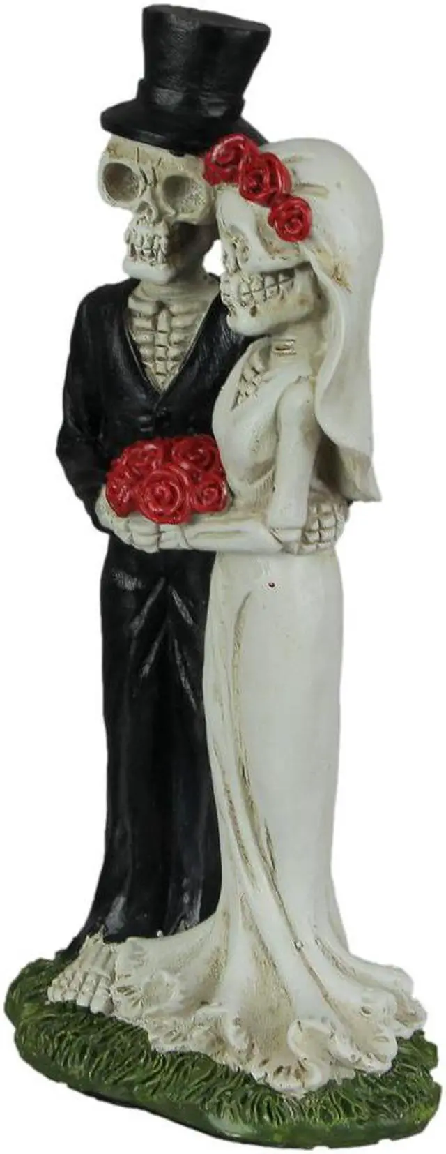 Alt view image 2 of 5 - Love Eternal Skeleton Bride Groom Couple Figurine Wedding Decor Resin Statue