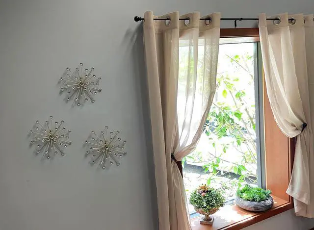 Alt view image 2 of 4 - Set of 3 Gold Finish Starburst Jeweled Metal Decorative Wall Sculptures: Glamorous Rhinestone and Crystal Accents Add Elegance, Transform Your Home into a Stylish Haven