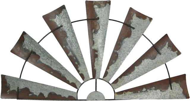 Main image of Half Windmill Wall Sculpture Panel, 47.5 Inch Wide