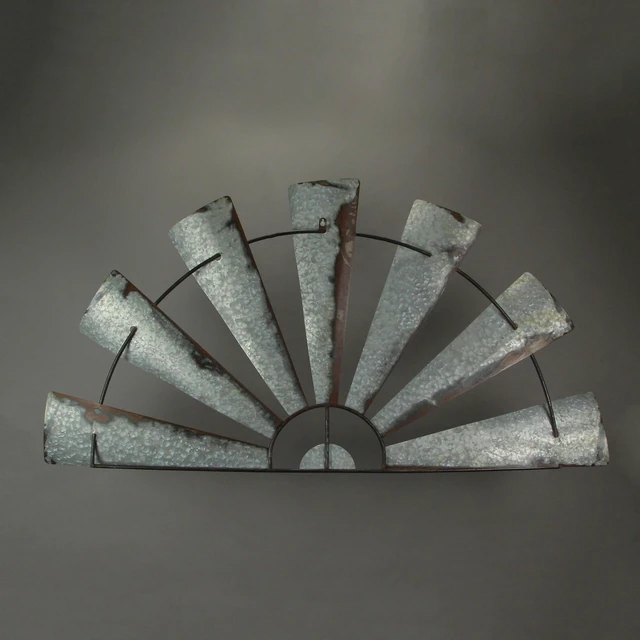 Alt view image 3 of 4 - Half Windmill Wall Sculpture Panel, 47.5 Inch Wide