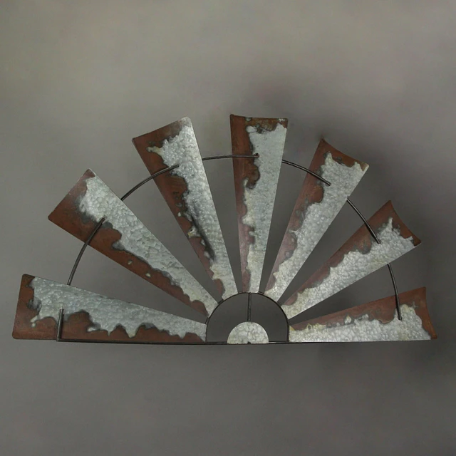 Alt view image 2 of 4 - Half Windmill Wall Sculpture Panel, 47.5 Inch Wide