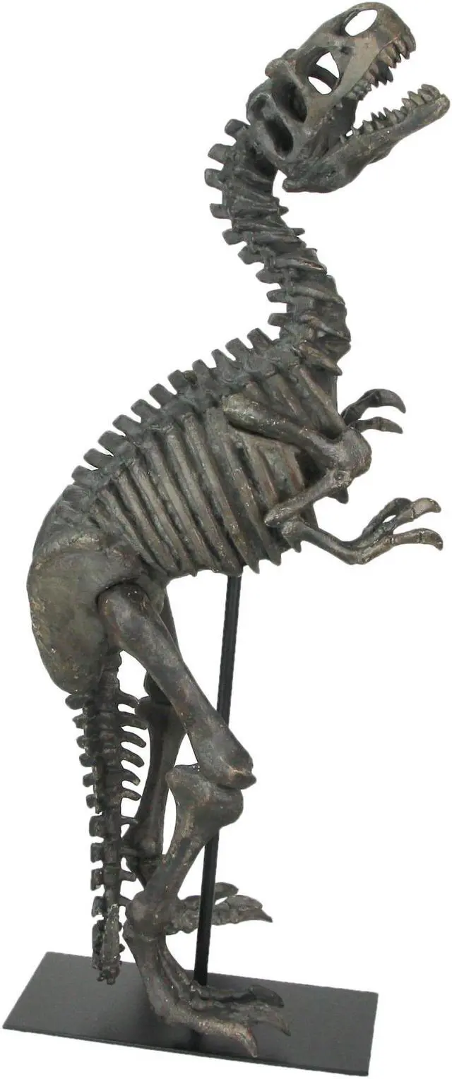 Main image of Resin Tyrannosaurus Rex Fossil Bones Home Decor Dinosaur Skeleton Sculpture Art 21.75 Inches High