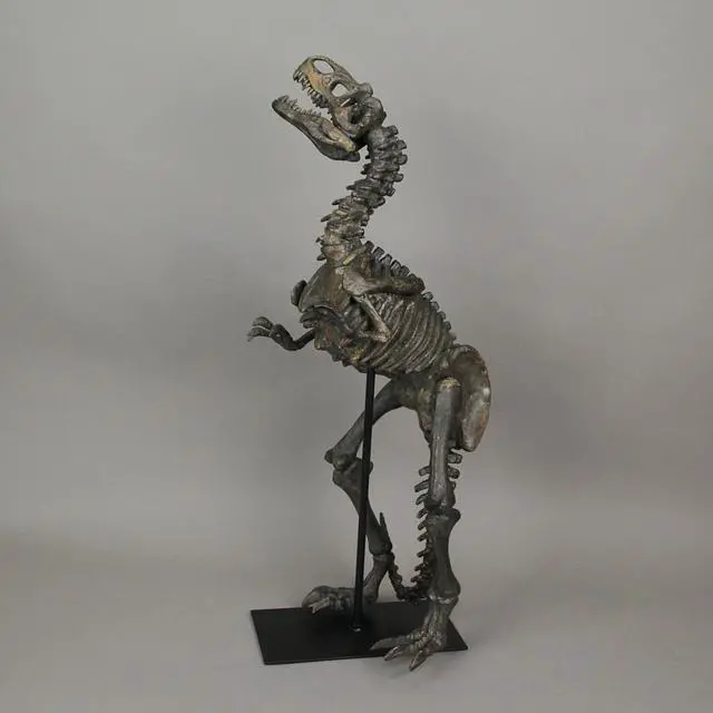 Alt view image 2 of 4 - Resin Tyrannosaurus Rex Fossil Bones Home Decor Dinosaur Skeleton Sculpture Art 21.75 Inches High