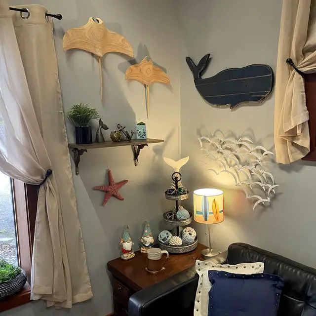 Alt view image 5 of 5 - 18-Inch Stainless Steel Surfboard Table Lamp, a Perfect Beach-Themed Decor Accent with Captivating Beach Surfboard Shade, Ideal for Living Rooms and Bedrooms