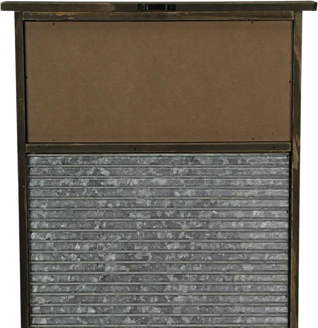 Alt view image 4 of 5 - Vintage-Inspired Wood and Metal Washboard Wall Décor, 24 Inches High - Add Rustic Charm to Your Laundry Room with Antique Fashion and Farmhouse Elegance