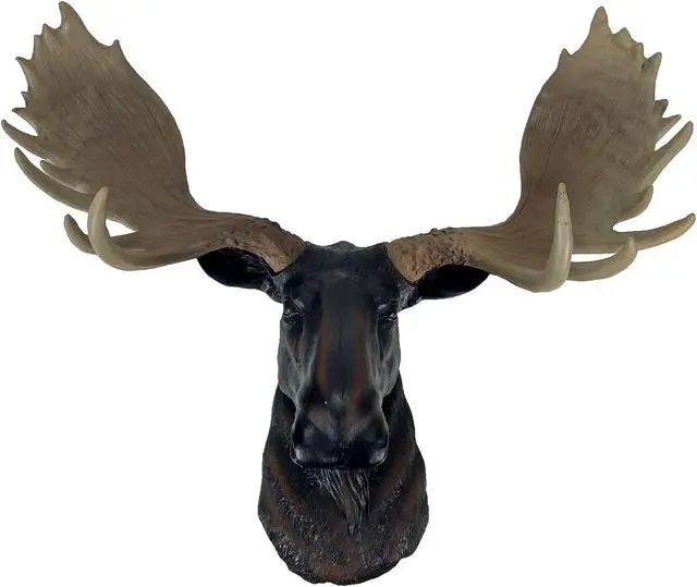 Alt view image 2 of 7 - North American Moose Head Bust Wall Hanging