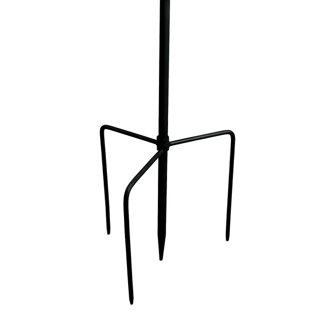 Alt view image 3 of 3 - Black Metal Ribbon Pink Butterfly Wind Spinner Garden Stake