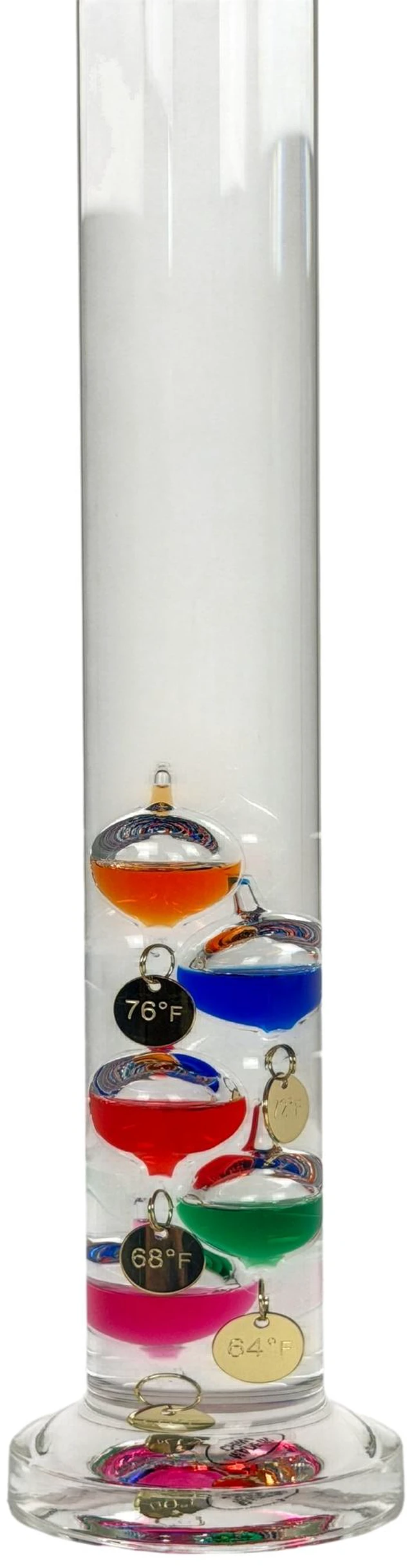 Alt view image 2 of 7 - Galileo Thermometer 22 Inch with 11 Colored Floating Bubbles