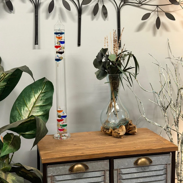 Alt view image 4 of 7 - Galileo Thermometer 22 Inch with 11 Colored Floating Bubbles
