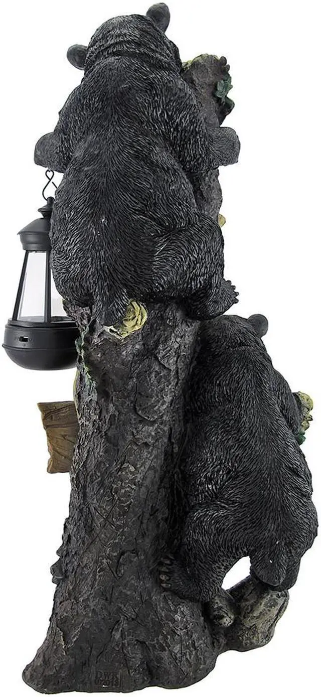 Alt view image 4 of 7 - Little Rascals Climbing Bear Cubs Solar Light Welcome Statue