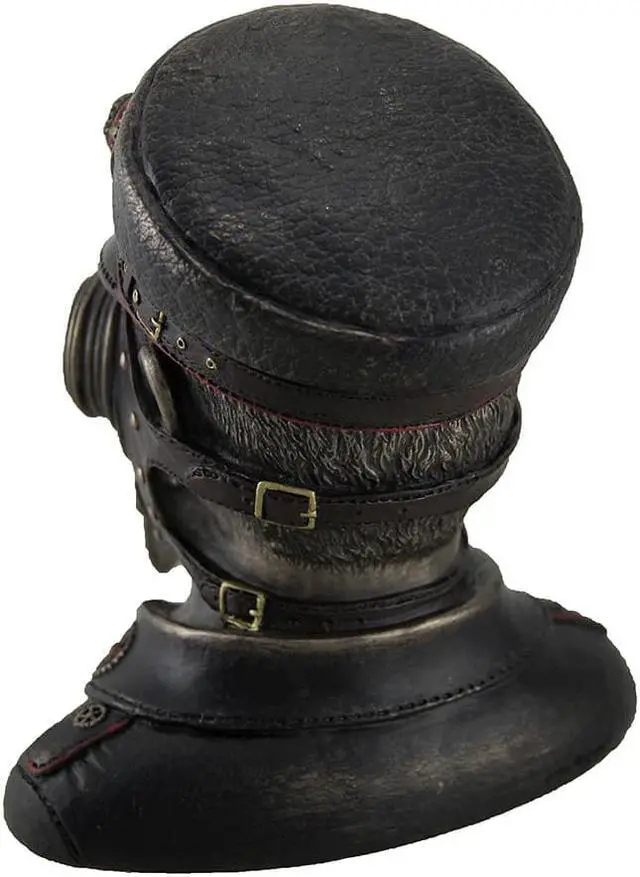 Alt view image 3 of 4 - Steampunk Plague Doctor Antique Bronze Finish Trinket Box