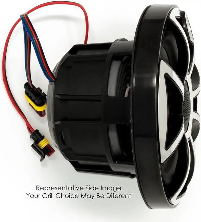 Alt view image 4 of 4 - Wet Sounds - Two Pairs Of REVO 6-XSG-SS GunMetal XS/Stainless Overlay Grill 6.5 Inch Marine LED Coaxial Speakers