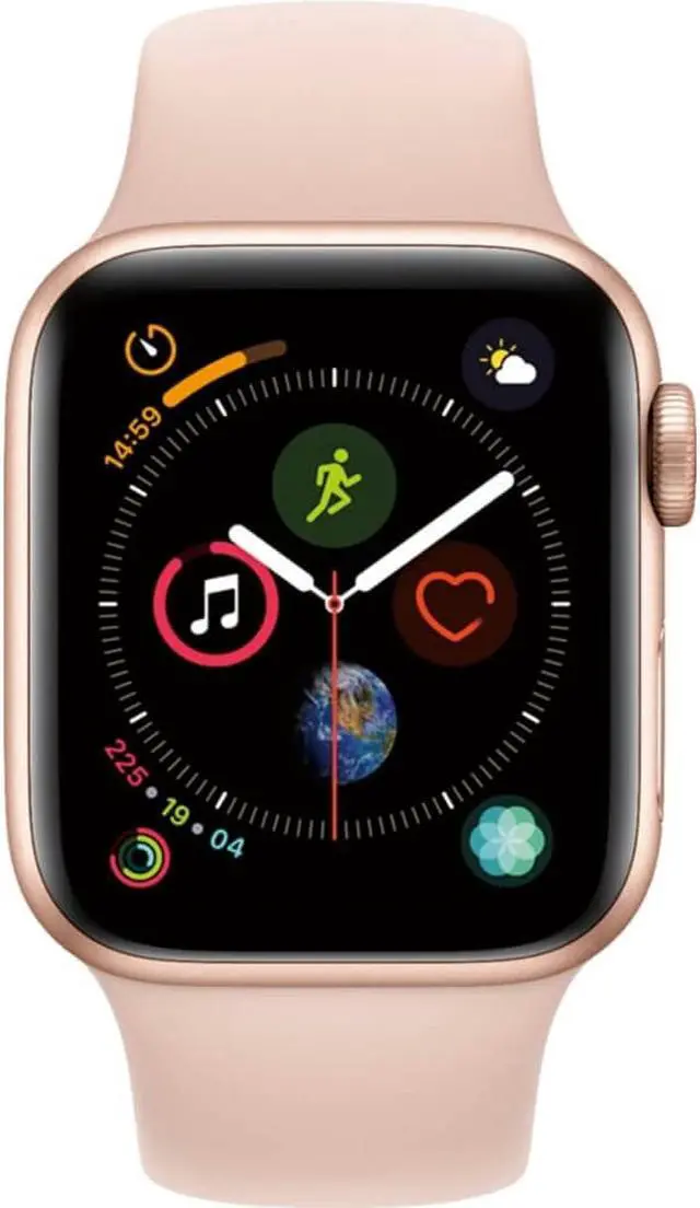 Alt view image 6 of 19 - Apple Watch Series 4 GPS, 40mm Gold Aluminum Case with Pink Sand Sport Band
