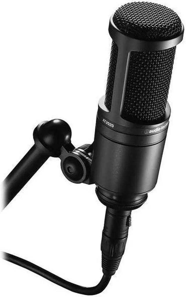 Main image of Audio-Technica AT2020 Cardioid Condenser Studio XLR Microphone, Black, Ideal for Project/Home Studio Applications