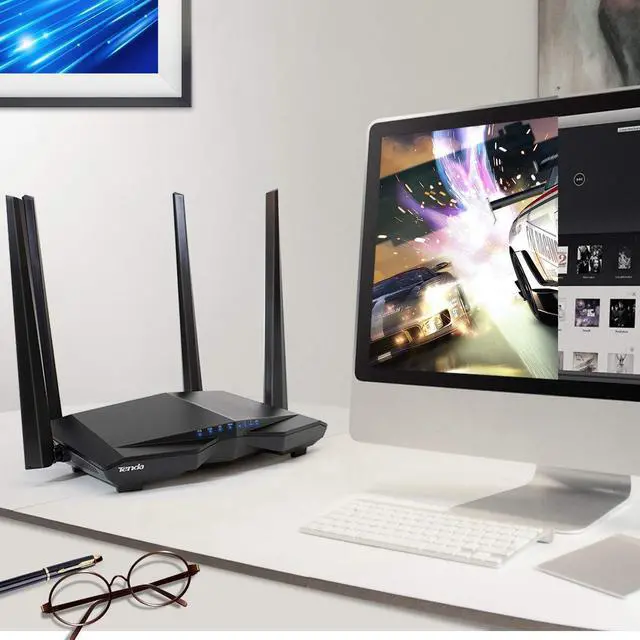 Alt view image 8 of 14 - Tenda AC1200 Dual Band WiFi Router, High Speed Wireless Internet Router with Smart App, MU-MIMO for Home (AC6),Black