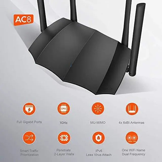 Alt view image 13 of 20 - Tenda AC8 IEEE 802.11ac Ethernet Wireless Router - 2.40 GHz ISM Band - 5 GHz UNII Band - 4 x Antenna(4 x External) - 150 MB/s Wireless Speed - 3 x Network Port - 1 x Broadband Port - Gigabit Ethernet