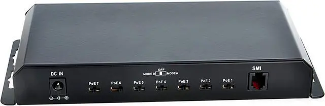 Alt view image 7 of 16 - PoE Texas GPOES-8-7AB | 8 Port Gigabit Ethernet Switch with Passive PoE on 7 Ports - Power Over Ethernet for 802.3af or 24v Devices - Power Supply Sold Separately