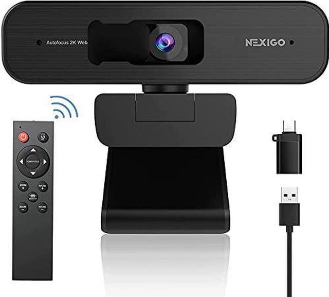 60FPS AutoFocus 1080P Webcam with Dual Microphone & Privacy Cover