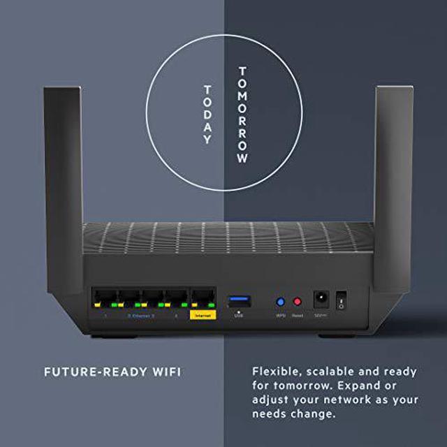 Alt view image 3 of 7 - Linksys Mesh Wifi 6 Router, Dual-Band, 1,700 Sq. ft Coverage, 25+ Devices, Speeds up to (AX1800) 1.8Gbps - MR7350