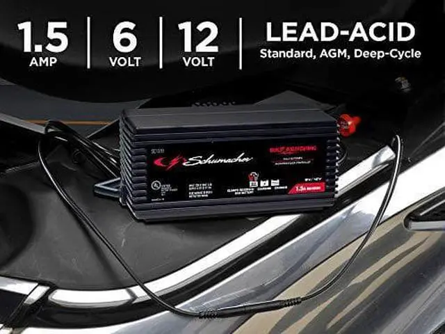 Alt view image 6 of 6 - Schumacher SC1319 Fully Automatic Battery Maintainer- 1.5 Amp, 6/12- for Car, Power Sport or Marine Batteries