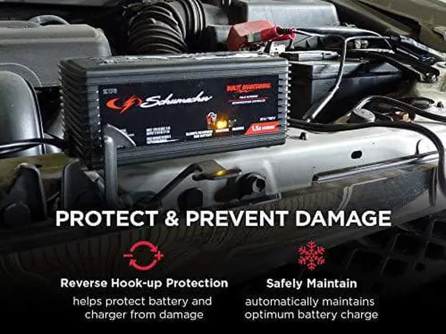Alt view image 5 of 6 - Schumacher SC1319 Fully Automatic Battery Maintainer- 1.5 Amp, 6/12- for Car, Power Sport or Marine Batteries