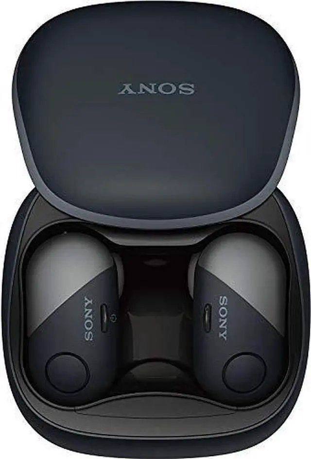 Alt view image 6 of 7 - Sony True Wireless Bluetooth in Ear Headphones: Noise Cancelling Sports Workout Ear Buds - Cordless, Sweatproof Earphones, Built-in Microphone, Extra BASS WF-SP700N/B (International Version) Black