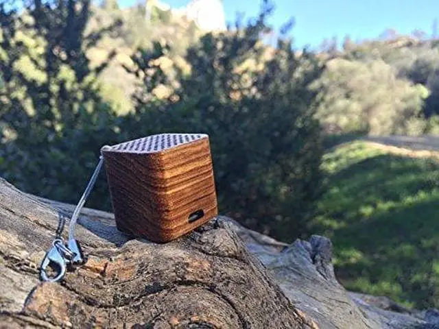 Alt view image 5 of 5 - BiGR Audio Quark Possibly The Worlds SMALLEST Bluetooth Mini Portable Speaker - Genuine Wood