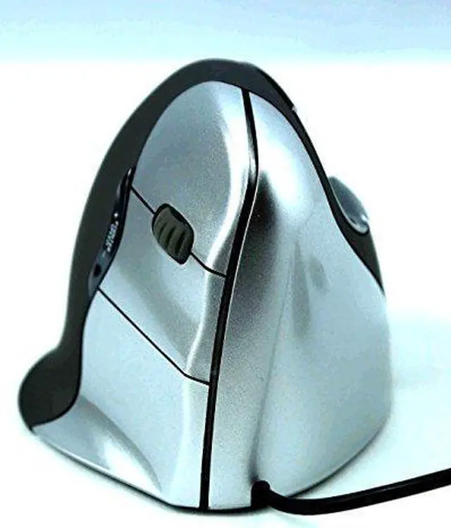 Alt view image 7 of 7 - Evoluent Vertical Mouse 4 "Regular Size" Right Hand (model # VM4R) - USB Wired Plus Jestik Microfiber Cloth - Value Bundle