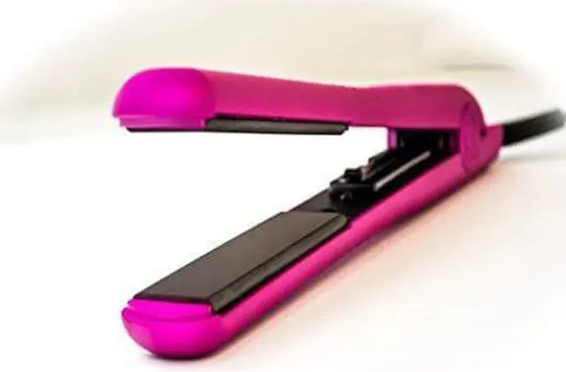 Alt view image 5 of 6 - Royale Hot Pink Full Set - 25-18 mm Clipless Tourmaline Curling Iron + Mini Flat Iron - Travel Size + Classic Hair Straightener
