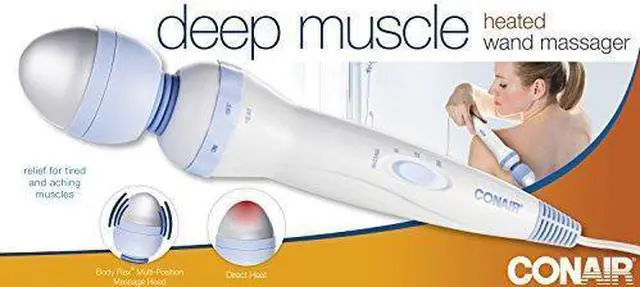 Alt view image 3 of 3 - Conair Body Benefits Deep Muscle Dual Speed Heated Wand Massager