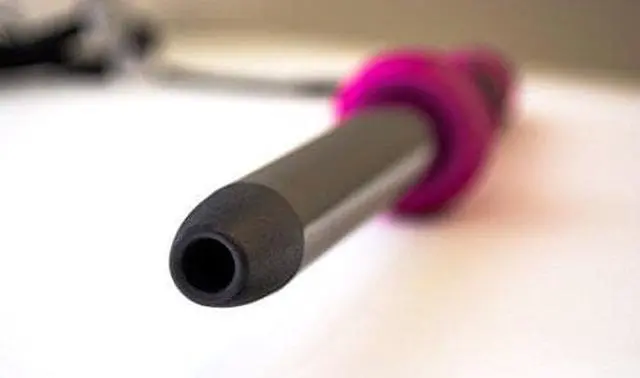 Alt view image 3 of 6 - Royale Hot Pink Full Set - 25-18 mm Clipless Tourmaline Curling Iron + Mini Flat Iron - Travel Size + Classic Hair Straightener