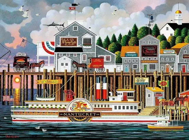 Main image of Buffalo Games - Charles Wysocki - By The Sea - 1000 Piece Jigsaw Puzzle