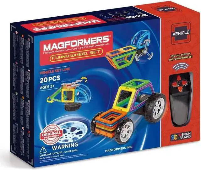 Main image of MAGFORMERS Funny Wheel (20 Piece) Magnetic Building Set